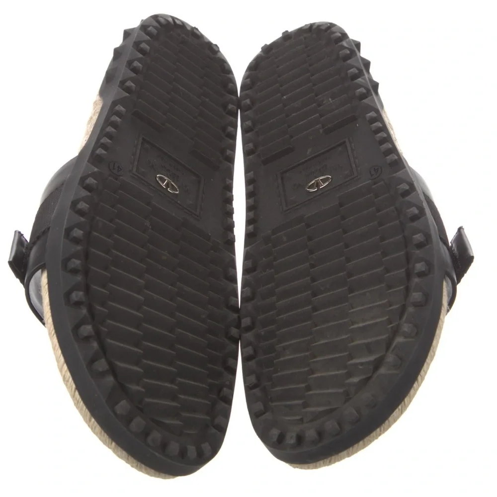 Valentino Garavani Rockstud Espadrille Pool Slides Black - Picture 11 of 11